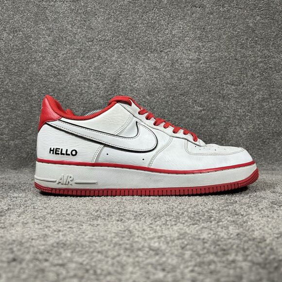 Nike Urbanstar x Air Force 1 ’07 LX HELLO Mens Size 12 White Red Athletic Shoes - Picture 1 of 12